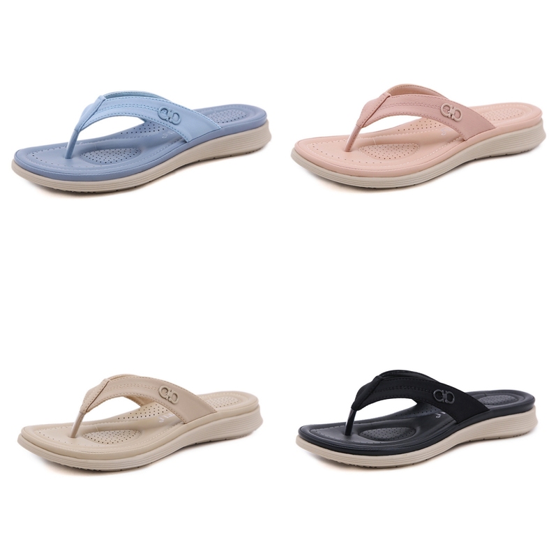 Luxury Breathable Latest Flat Round Slides