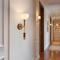 Applique Murale LED de Luxe en Fer au Design Moderne avec Abat-jour en Verre Opale Blanc, Intensité Variable et Température de Couleur Multiple, Idéale pour Salle de Bain et Salon