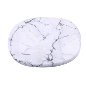 Placas de acate de pedra semipreciosa luxuosas para decoração de mesa e casa