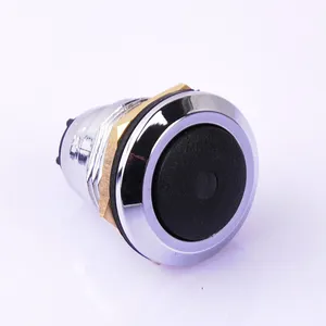 Round Button 16MM 3A 250VAC Momentary Maintained Metal Waterproof Push Button Switch Silver Stainless