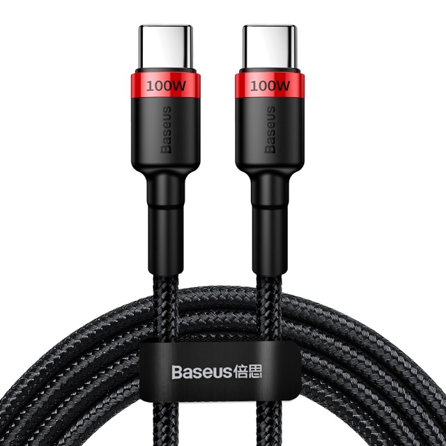 Baseus 100W Type-C to Type-C Cable USB C PD Fast Charging Charger Cord USB-C 5A Type C Cable 2M for Macbook Samsung Xiaomi POCO