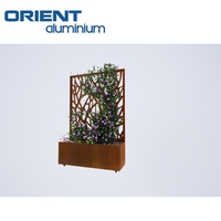 Jardinière en métal Jardinière extérieure Décorative en aluminium Jardinière de fleurs Balcon Pots de fleurs de grande taille