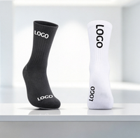 Chaussettes de sport en coton personnalisées avec logo, vente en gros, haute élasticité, respirantes, pour la course à pied et l'entraînement, pour hommes et femmes adultes, toutes saisons