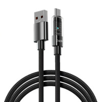 Cable de Datos con Pantalla Digital en Tiempo Real de 240 W con E-Marker, Carga Súper Rápida para iPhone, Huawei, Xiaomi, Samsung, Tablet
