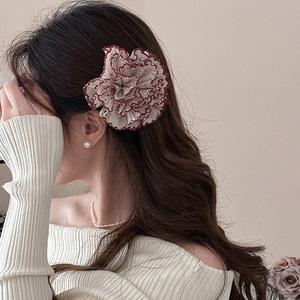 Pinzas de Pelo de Plástico con Flores Grandes Estilo Hawaiano para Niñas, Venta al Por Mayor, Ecológicas - Product Image 2
