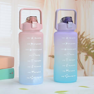Großhandel kunden spezifisches Logo 2000ml 900ml 500ml 3 in 1 Sport Wasser flaschen set mit motivierender Zeitskala für Reises port - Product Image 3