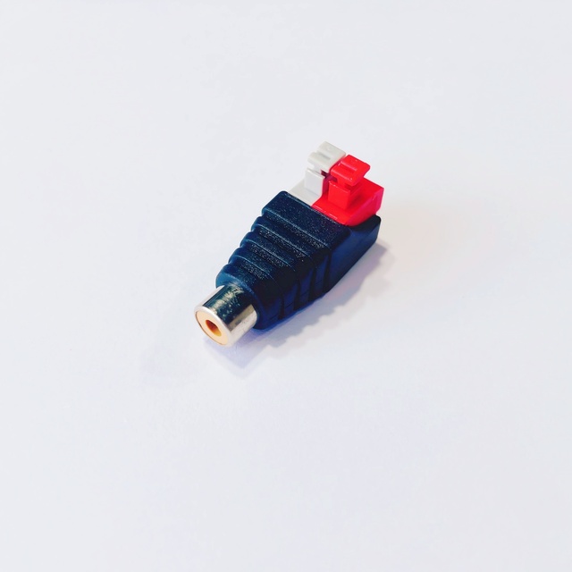 China factory directly sells quick-plug solderless type speakers 2-wire male and female RCA plug connectors AV audio adapter
