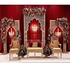 Paneles de Metal Cortados con Láser para Escenario de Boda Árabe, Paneles Metálicos para Escenario de Mehndi Musulmán, Marcos Metálicos para Fondo de Boda, Decoración para Bodas - Product Image 1