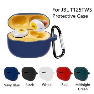 Venta de fábrica, funda protectora de silicona para <span class=keywords><strong>JBL</strong></span> <span class=keywords><strong>Tune</strong></span> T125TWS con funda para auriculares con gancho - Product Image 2