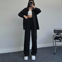 2024 nouveau printemps et été costumes européens et américains pour femmes printemps dames lâche mode décontracté deux pièces ensemble