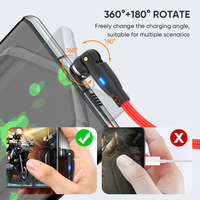 Tout en 1 Rotation libre de 360 ° + 180 ° Magnétique Type C Micro USB C Charge rapide Synchronisation Smartphones iProduct Chargeur de téléphone Câbles de données