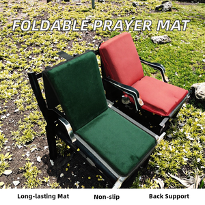 Alfombra de Oración Musulmana Portátil de Poliéster Plegable y Lavable, Alfombra de Oración Islámica con Respaldo, Regalo Islámico - Product Image 2