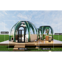 Chambre à bulles détachable ciel étoilé tentes d'hôtel de luxe vert Mini PC Dômes de glamping Star View Dome House for Bathroom Application