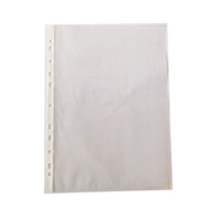 100 PCS Protège-feuilles transparents en plastique PP format A4 à 11 anneaux pour fournitures scolaires