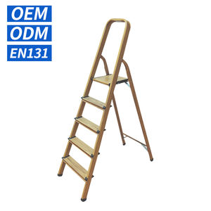 <span class=keywords><strong>Escalera</strong></span> <span class=keywords><strong>de</strong></span> Aluminio <span class=keywords><strong>de</strong></span> 2/3/4/5/6/7/8 Peldaños, Color <span class=keywords><strong>Madera</strong></span>, Ligera, Plegable, Diseño Moderno para Interiores, Apartamentos - Product Image 1