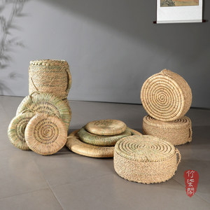 Bamboo Round Mat Tatami Floor Cushion Meditation Tea Mat Home Use Seat <b>Pillow</b> YY0925 - Product Image 3