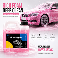 Shampoing Concentré pour Lavage Auto, Mousse Riche, pH Équilibré, Savon de Détail Automobile pour Lavage au Seau et Pistolet à Mousse, Produit d'Entretien, Dilution 1:100