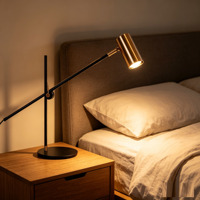 Lampe de table moderne réglable en métal, lampe de bureau nordique en fer avec interrupteur, lampe de chevet simple pour salon