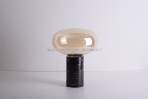 Xct3419 hiện đại đương đại màu đen Đá Cẩm Thạch Khói Màu Xám Cognac <span class=keywords><strong>Glass</strong></span> LED bảng đèn mới lạ bóng râm cho trong nhà cho đọc sách trong nhà - Product Image 3