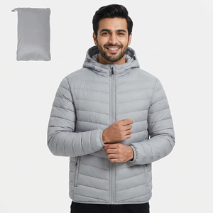 Veste matelassée d'hiver pour homme avec col à capuche et fermeture éclair, service OEM, veste de rue pour homme - Product Image 1