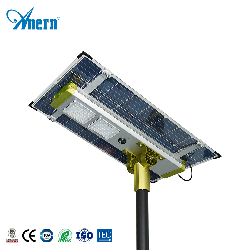 IP65 iluminación al aire libre de alta potencia proyecto en un 100W integrada luz Solar LED de calle