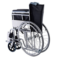 Soins de santé Meilleure vente Standard de base Cadre en acier chromé 809 Fauteuil roulant manuel