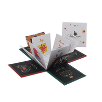 Boîtes Cadeaux de Noël en Carton Ondulé Personnalisées Imprimées en Gros, Pliables et Écologiques pour Cartes Cadeaux de Fêtes