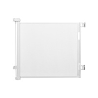 Porte de sécurité rétractable pour bébé Porte pour animaux de compagnie Porte de bébé rétractable en métal, comprend des accessoires de montage de poinçon supplémentaires Portes de bébé pour les escaliers