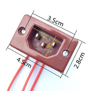 Enchufe Eléctrico con Conector de Latón de 3.5x2.8x4.5cm, Conexión a Tierra Estándar, Uso Residencial - Product Image 1