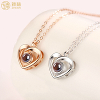 Dropshipping – Nouveauté Tendance : Pendentif Personnalisé en Cuivre Plaqué Or 18K avec Projection Photo et Lettre en Zircon, Style Luxe Léger