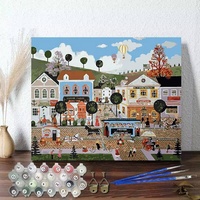 XIXI Peinture par numéros DIY pour adultes et enfants, toile d'art, décoration murale pour la maison, kits de peinture numérique faits à la main, paysages