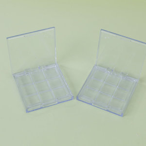 Transparent <b>Square</b> Nine Grid Eyeshadow Palette Empty Plastic Cosmetic Makeup Organizer 45.5mm X 35mm X 30mm For Eyeshadow - Product Image 2