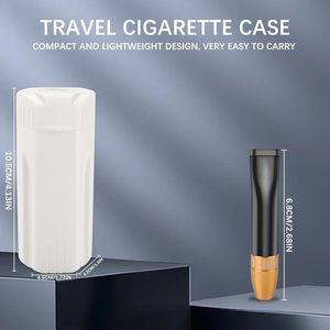 Estuche para Cigarrillos de Una Pieza con Diseño de Cangrejo Ermitaño, Color Blanco, 4 Compartimentos, Accesorio para Fumar Portátil, Almacenamiento Rectangular, ABS Minimalista - Product Image 6