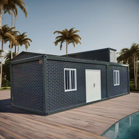 Maison conteneur modulaire mobile à assemblage rapide, design pliable à toit en pignon pour ferme, appartement, atelier