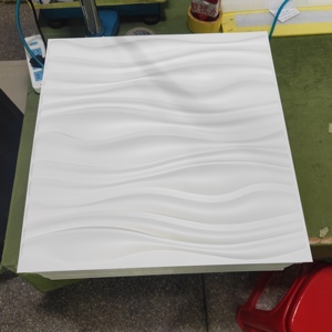 Pannello di rivestimento murale moderno 1mm 3d pannello decorativo bianco Design ondulato <span class=keywords><strong>in</strong></span> <span class=keywords><strong>plastica</strong></span> impermeabile e resistente parete <span class=keywords><strong>Pvc</strong></span> 3D Graphic Design - Product Image 3