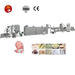 Automatic Instant Nutritional Powder Cereal Food Porridge Production Line Extruder Baby Food Nutritive Rice Flour Making Machine