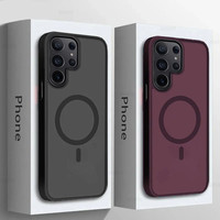 Nouveauté Coques de téléphone portable magnétiques anti-empreintes digitales antichoc pour Samsung Galaxy S24 Ultra S23 S22 Plus S23 FE
