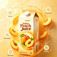 Suikerarme Probiotische Fruitdrank Romige Zachte Smaak Gele Perzik Lactobacillus Drank voor Supermarkt