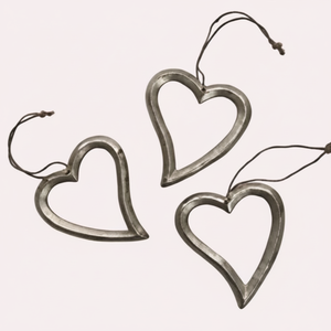 Décoration murale de maison de fête de Noël d'ornement de coeur suspendu en métal de vacances - Product Image 1