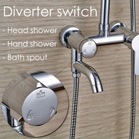 Pas cher OEM prix d'usine eau chaude froide colonne de douche robinet ensemble mural pluie salle de bain système de douche avec mélangeur