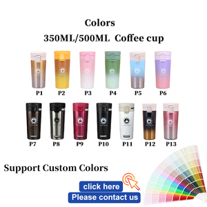 Multicolor 350ml 500ml doble pared aislada taza de café de acero inoxidable vaso de viaje termo botella taza - Product Image 2