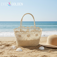 Sac fourre-tout promotionnel pour femme 38x24x24 cm, en corde de coton ajourée, crocheté et tressé, grand format, empilable, imperméable, pour courses