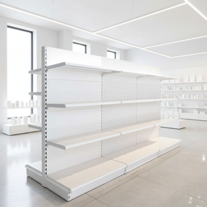 Estantería de <span class=keywords><strong>supermercado</strong></span> de doble cara de uso ligero, fabricada en material metálico, estantería comercial. - Product Image 1