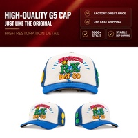 OEM ODM 100% Model Baru Kualitas Asli Topi Baseball 5 Panel Suede X El Mago Topi Baseball Custom Topi Jenggot Emas