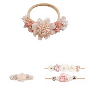 Xiximi 2022 Baby Flower Headband Handmade Bundle Nylon Elastic <b>Hair</b> Band Newborn <b>Hair</b> <b>Accessories</b> for Girls 12cm Gift - Product Image 2