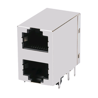 Muestra Gratuita de Conector Hembra PCB 8P8C, Conector Modular RJ45, Puerto Ethernet 2x4 Sin Magnético