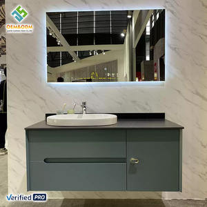 Mueble de Baño Moderno de Madera Maciza Juerte OEM 2026 de 48 Pulgadas, Montado en la Pared, con Lavabo, Grifo, Desagüe de Cobre, para Uso en Dormitorios Escolares - Product Image 3