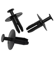 Clips de fixation en plastique noir à poussoir pour voiture, attaches de garniture de carrosserie, tête de 19 mm, tige de 16 mm, pointe de 7 mm, clips rivets pour panneaux de véhicule