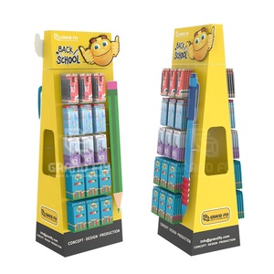 Tùy chỉnh hiện đại các tông sóng hiển thị đứng cho bán lẻ văn phòng phẩm các tông tầng móc kệ trưng bày cho máy tính xách tay giấy - Product Image 2