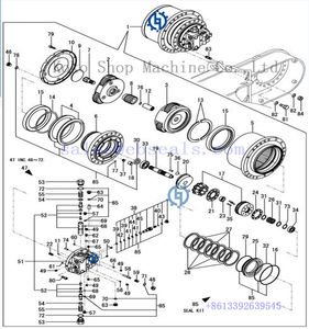 <span class=keywords><strong>SK200</strong></span>-6 Escavatori Cingolati Regolatore SK200LC Crawler Scavatrice Traccia Tensione Della Catena Cilindro Molla di Componenti Sottocarro - Product Image 6